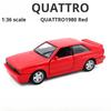 1/36 Scale Quattro 1980 Alloy Car Models Toy Diecasts Vehicles Model Doors Opened Pull Back Sport Car for Adult Collection Gifts