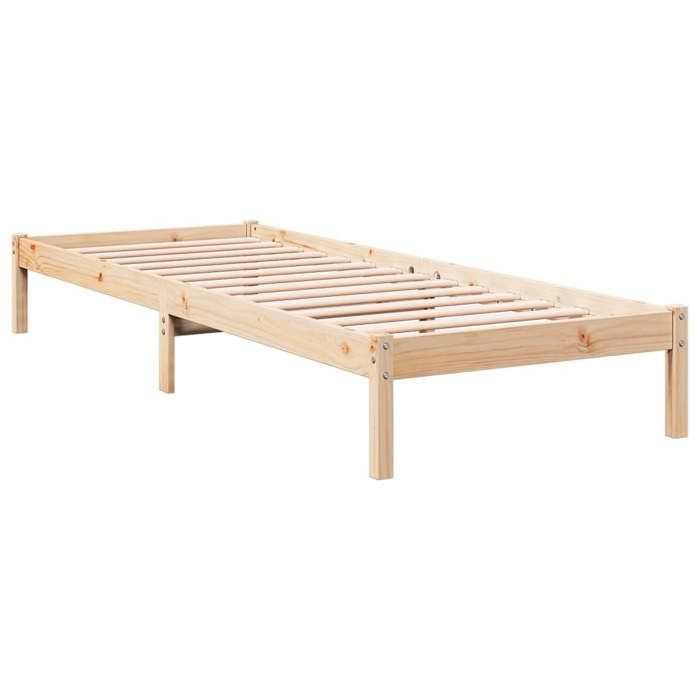 VidaXL Extra Long Bed Frames Without Mattress 100x210 Cm Solid Pine Wood, Bed, Bedroom Furniture, Wooden Bed, Single Bed, 852404