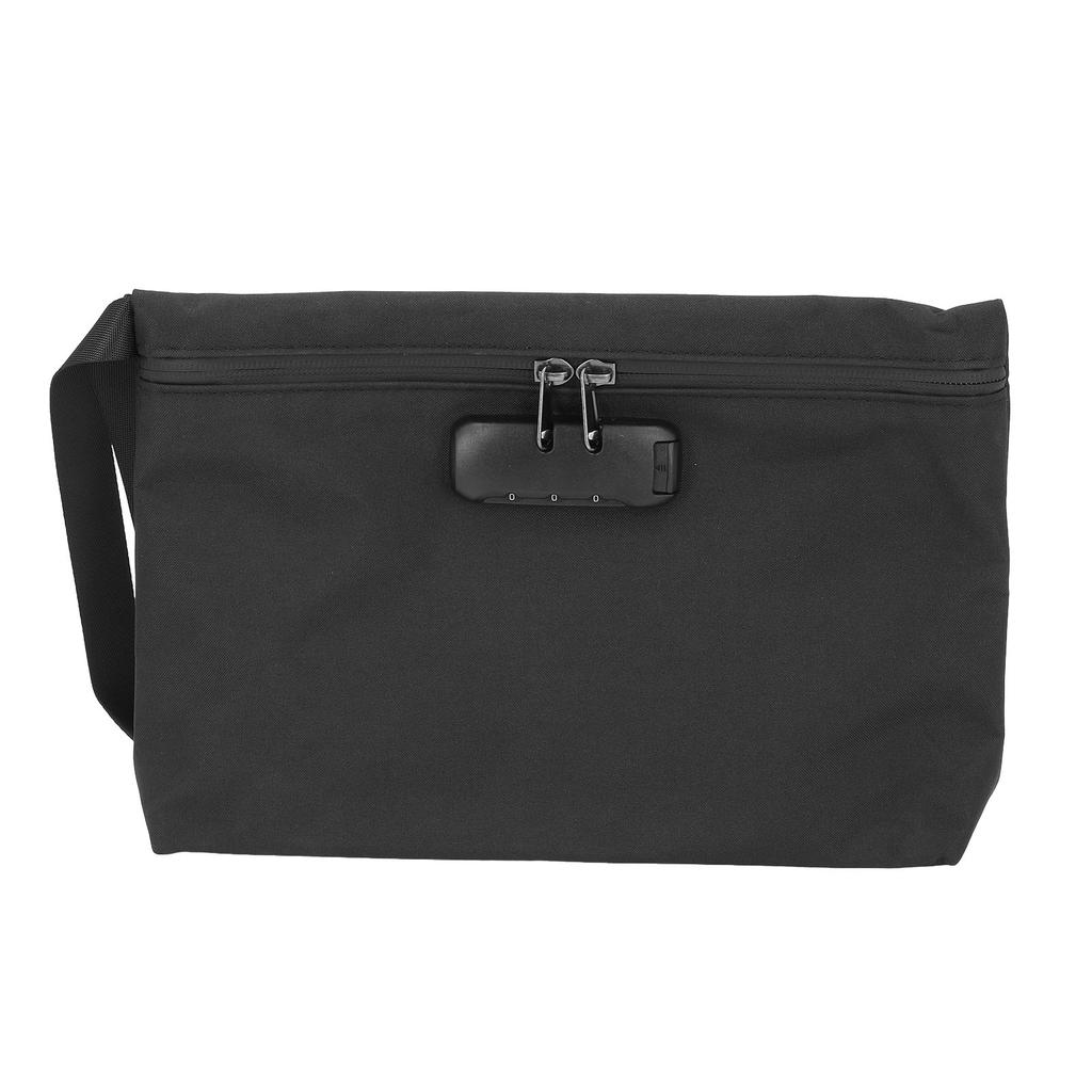 Smell Proof Bags Carbon Lined Odor Proof Storage Pouch with Combination Lock for Travel Black