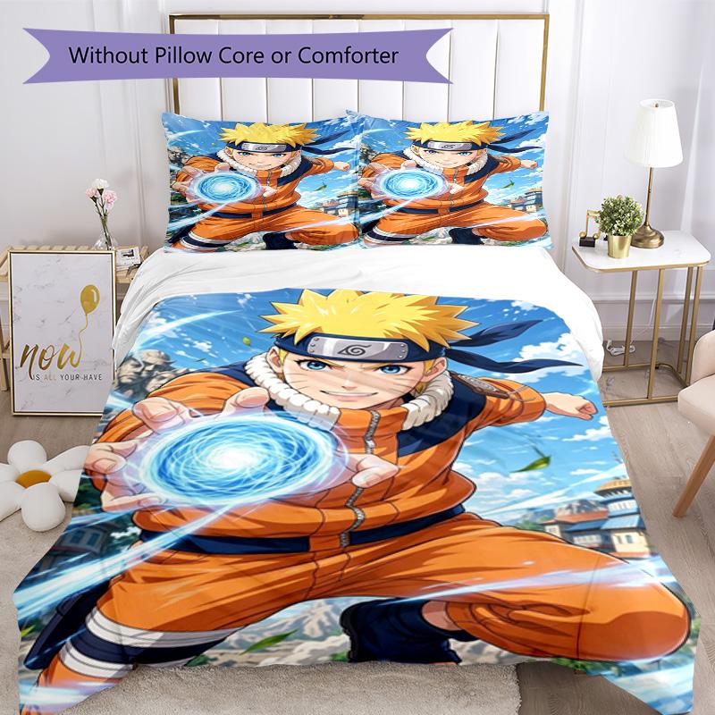 Naruto Comforter Cover Set Perfect for Playroom Machine Washable Christmas Gift