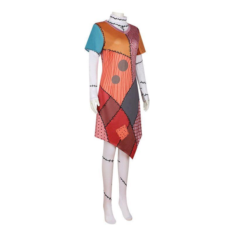 The Nightmare before Christmas Cosplay Costume Sally Skellington Halloween Costume Cosplay Anime Performance Costume