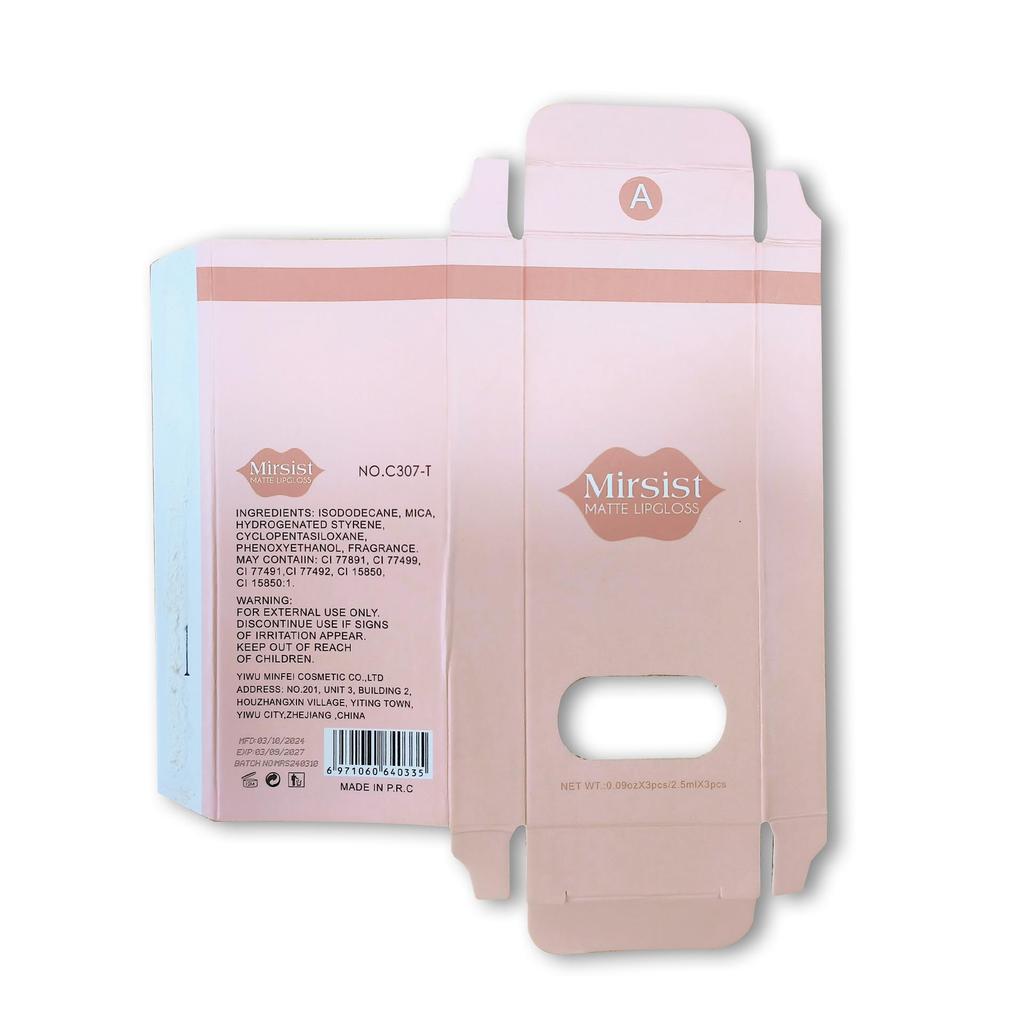 3-Piece Dynamic Watery Matte Lip Glaze Set - Long-lasting, Student-friendly Lipsticks