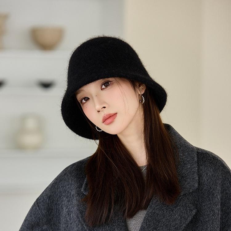 Bucket Hat Women's Autumn and Winter New Knitted Hat Fashion Basin Hat Thermal Ear Protection Bucket Hat