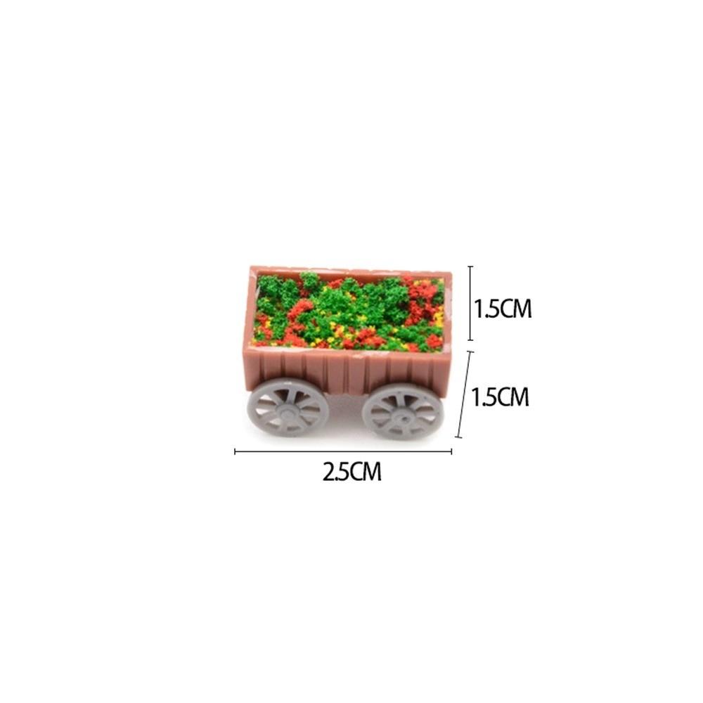 10pcs 1:50 1:75 Scale Micro Landscape Flower Bed Model Plastic Garden Border  Minihouse Accessories