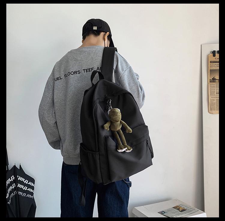 Farbverlauf College-Rucksack: Hongkong-Stil, Großes Fassungsvermögen, Nylon, Spritzwassergeschützt, Schultertasche für Herren.