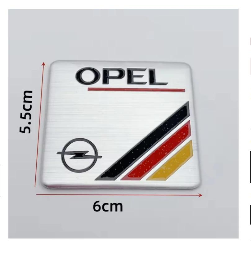 AAAYU1 AAAYQ1 Aluminum car badge stickers can be freely pasted on the car body For Opel Corsa Astra Insignia Vectra Zafira Meriva Mokka Vivaro