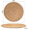 Round Woven Placemats Natural Straw Braided Rattan Placemats Heat Resistant Boho Place Mats For Dining Table JT314