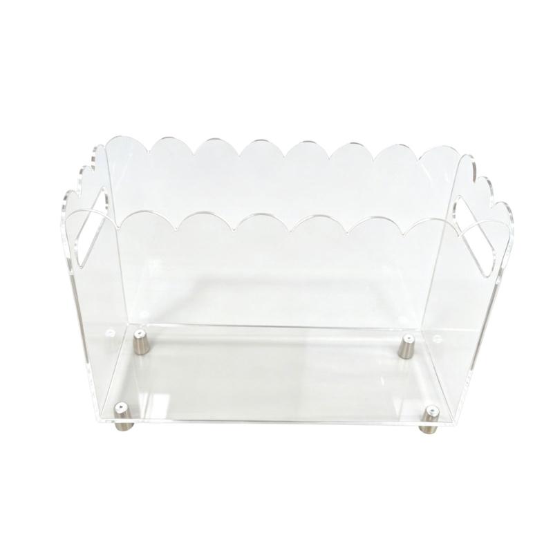 Decorative Acrylic Document Rack with Clear View Panels, Paper Holder for Magazines, Files, and Reading Materials