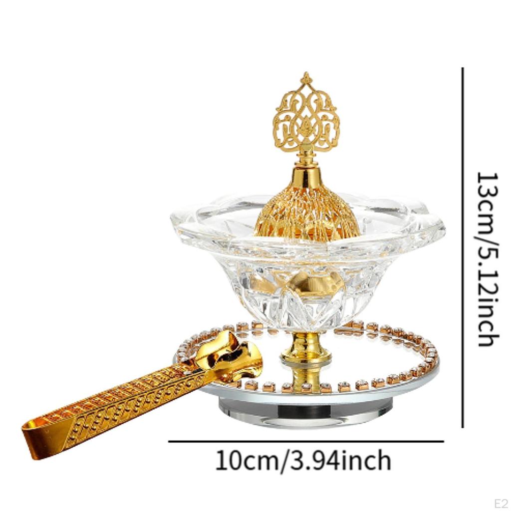 Incense Burner with Clip Metal Simple Party Supplies Ornament Rotating Censer for Table