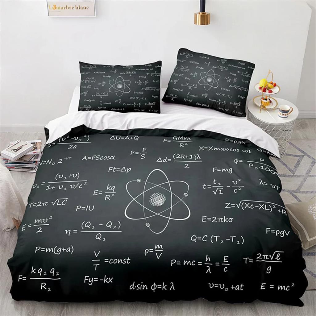 Mathematical Formulas Math Equations Soft Duvet Cover Suitable for Children Young Boys plus Young Girls Who Love Mathematics Scholars Comfortable
