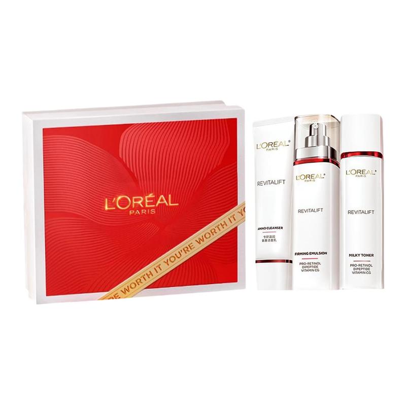 Loreal Paris Mothers Day limited edition Rejuvenating Water and Emulsion Skin Care Set - three-piece set Rejuvenating Cleanser 125ml  Rejuvenating Sof