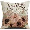 New Autumn Plant and Flower Pillowcase Thanksgiving Home Sofa Cushion Cover Linen Pillow