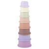 8Pcs Stacking Cups Toys for Rabbits Chinchillas Guinea Pigs  Multi-Colored Reusable Plastic Nesting Toys Stacking Cups Set
