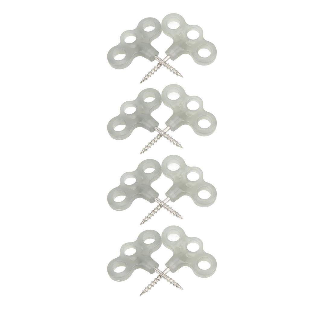 8pcs Spiral Spike Stainless Steel Threaded Nail Night Vision 30mm for Camping Hiking