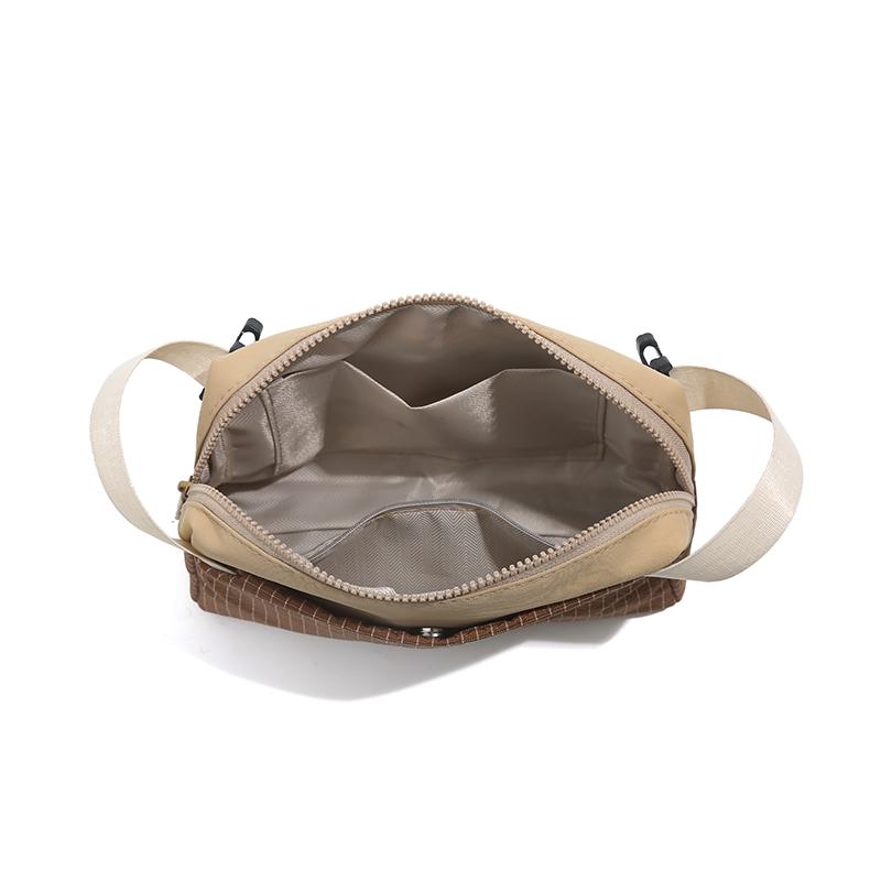 Women's Small Square Bag Contrast Shoulder Bag Water-repellent Nylon Bag