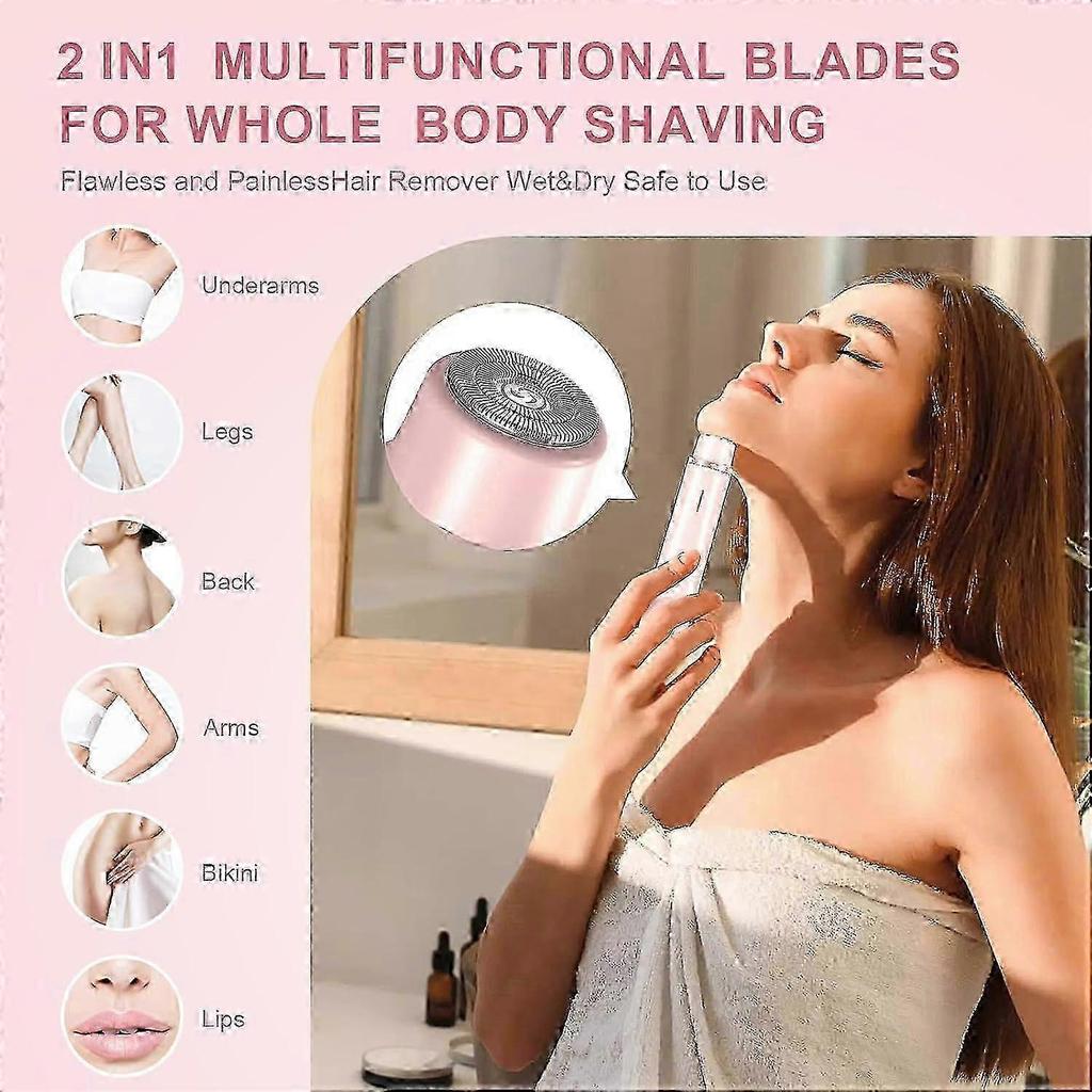 Bikini Trimmer, IPX7 Waterproof 2 - in - 1 Electric Razor with Type - C Charging, Painless for Sensitive Skin Grooming