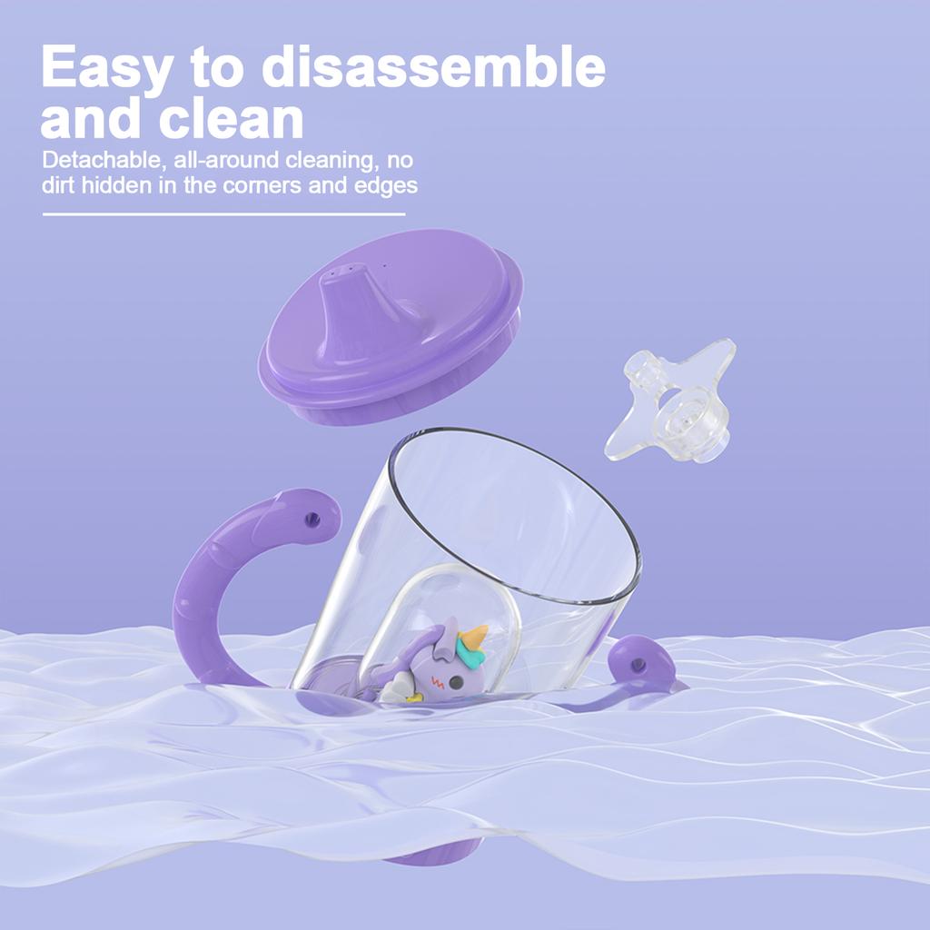 150ml Baby Water Cup, 0-3 Years Old Baby Learn To Drink Cup Children's Milk Drink Cup Cartoon Water Cup with Handle