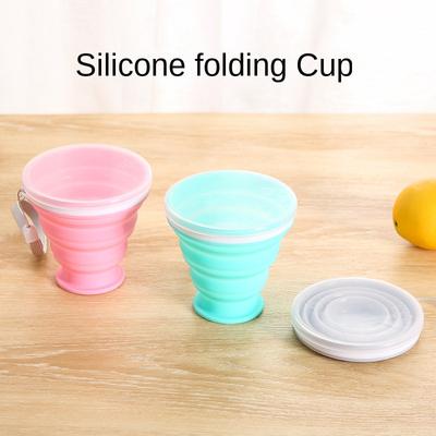 Tazza in silicone per sport all'aria aperta per viaggi d'affari con acqua, portatile, pieghevole, da 200 ml, multifunzionale, retrattile, per collutorio