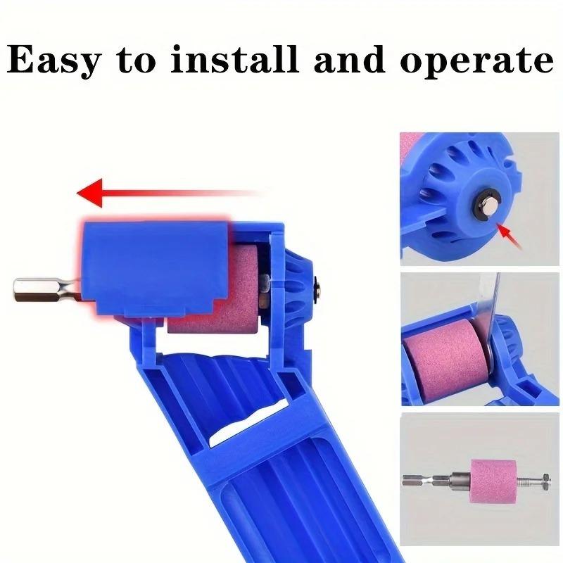 1pc Portable Drill Bit Sharpener with Grinding Wheel Corundum Grinding Wheel Bit Tool Drill Bit Sharpening Machine Grinder Polishing