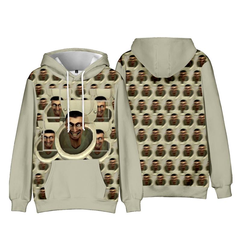 

Женская/мужская модная игра Skibidi, туалетный костюм, повседневные толстовки с мультяшным принтом, спортивные пуловеры для косплея на открытом воздухе