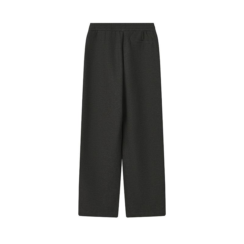 FILA Milano Series Fashion Simple Comfortable Versatile Casual Knit Sports Pants Women bottoms Dark-Heather-Gray F11W615605FMG