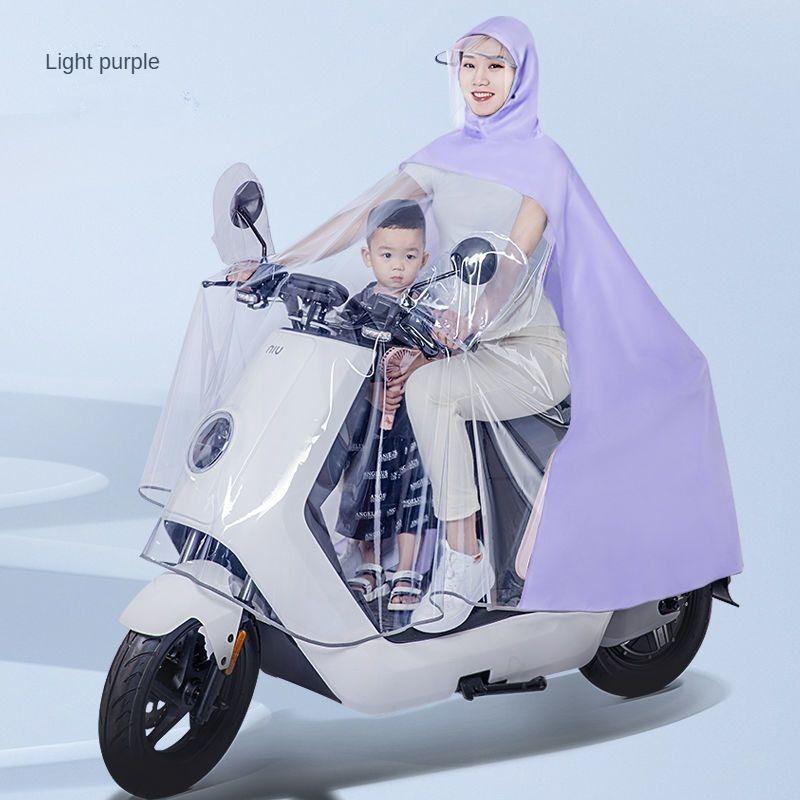 Electric Motorcycle Raincoat Adult Thickened Electric Bicycle Poncho Outdoor Hiking Cycling Self-Contained Mask Raincoat