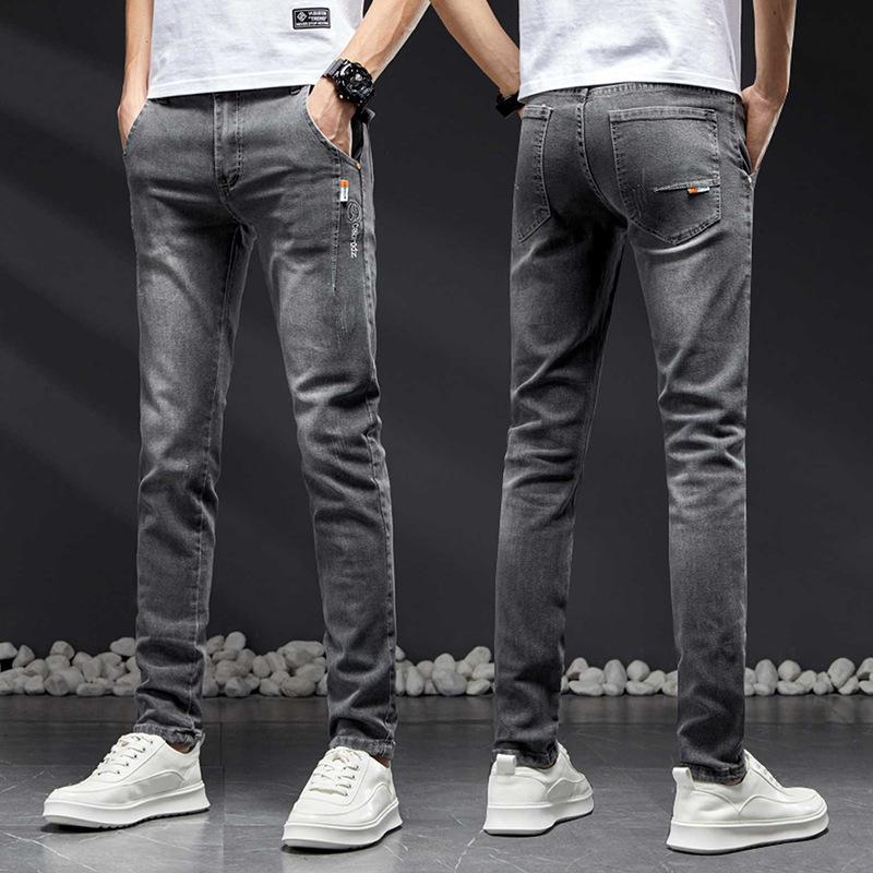 JYL New Men's Jeans Are Straight, Elastic, Narrow and Wear-resistant.