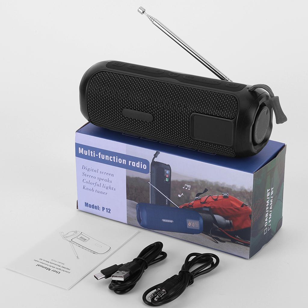 Wireless BT Speaker Portable Radio Support TF Card AM FM Radio Rechargeable Radio for Home Kitchen Outdoor