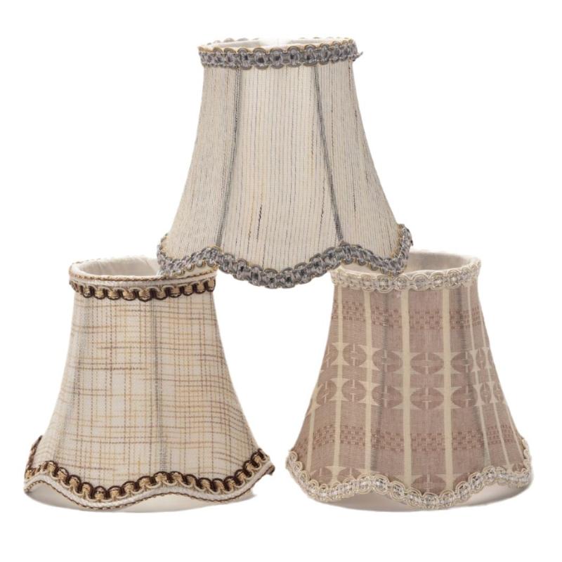 1Pcs Wall Lamp Cover Enclosure Accessories Europe Retro Lampshade Jacquard Fabric Chandelier Handmade Cloth Lampshade
