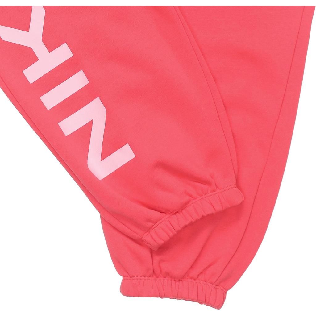 Nike Side Letter High Waist Lace Up Casual Fleece Knitted Sports Pants Women Pants Light-Melting-Red FB8052-648