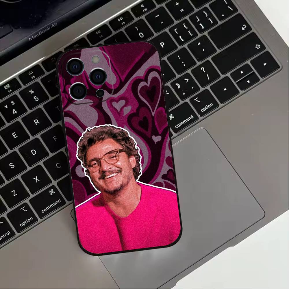 Pedro Pascal  Phone Case For iPhone 17,16,15,14,13,12,11 Plus,Pro Max,XS,Soft Silicone Black Cover