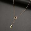 1pc Bohemian Necklace Featuring a Sun And Moon Pendant for Women