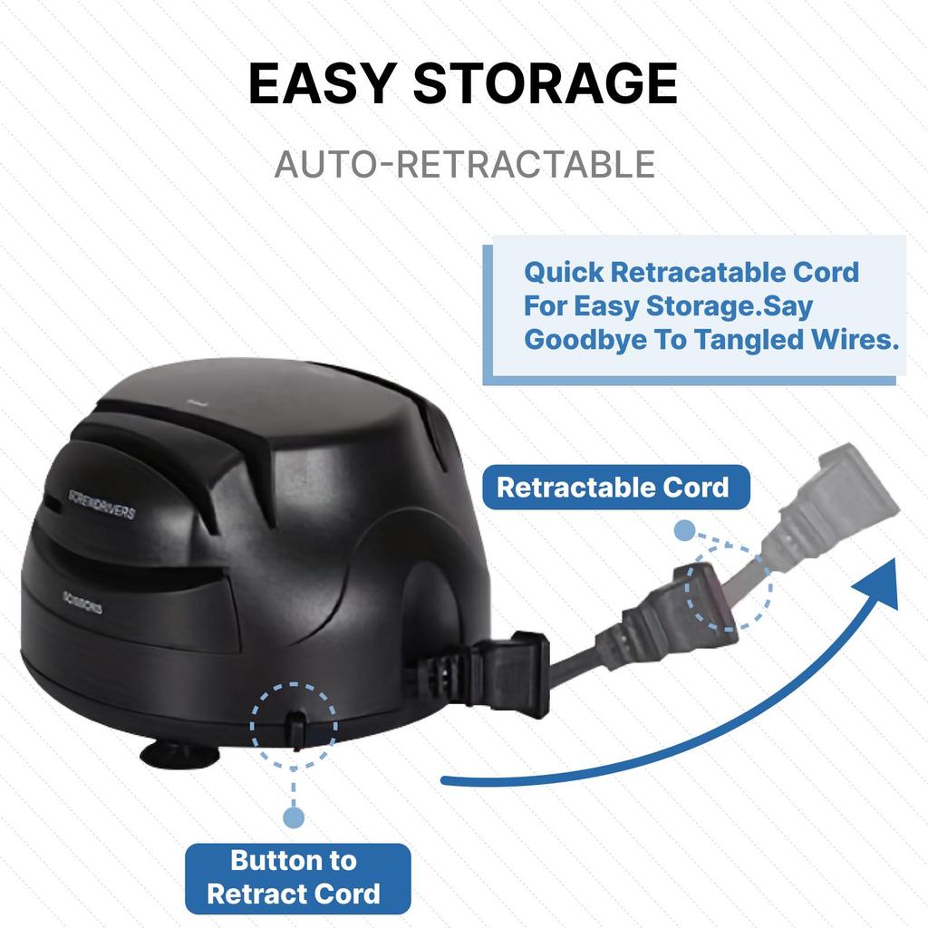 Elektrický brousek na nože 3 v 1, skvělý pro kuchyňské a sportovní nože, nůžky, šroubováky, navíjecí kabel, kuchyňské doplňky
