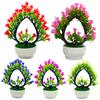 Artificial Bonsai Realistic Fresh-keeping Plastic Elegant Fake Wedding Lily Flower with Pot