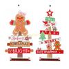 Festival Gingerbreads Man Ornament Letter Christmas Tree Tabletop Sign for Office or Home Shelves Decoration Gift top sale