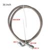 Braided Steel PTFE Inner Core Turbo Oil Feed Line 36", -4AN AN4 with 90 Degree Female