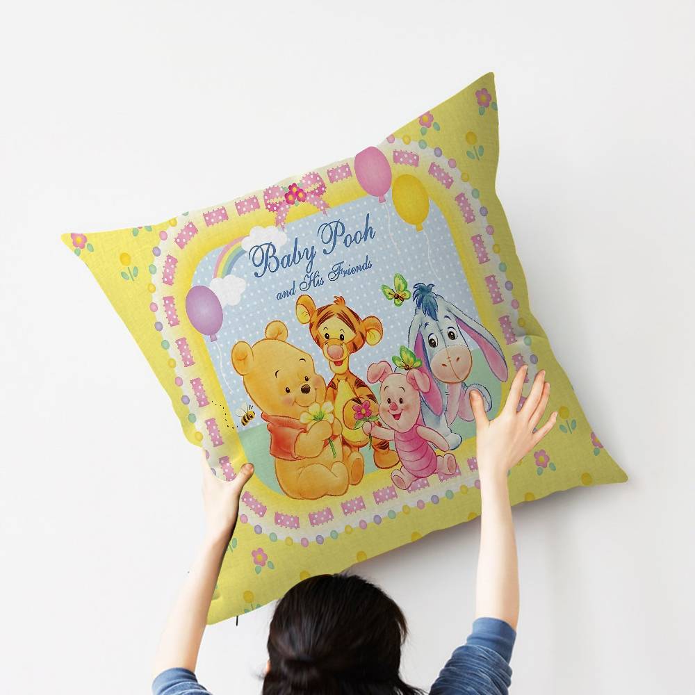 Cartoon W-Winnie P-Pooh B-bear Stitch Lucky Dragon pillow cover sofa cushion cover home room decoration children gift