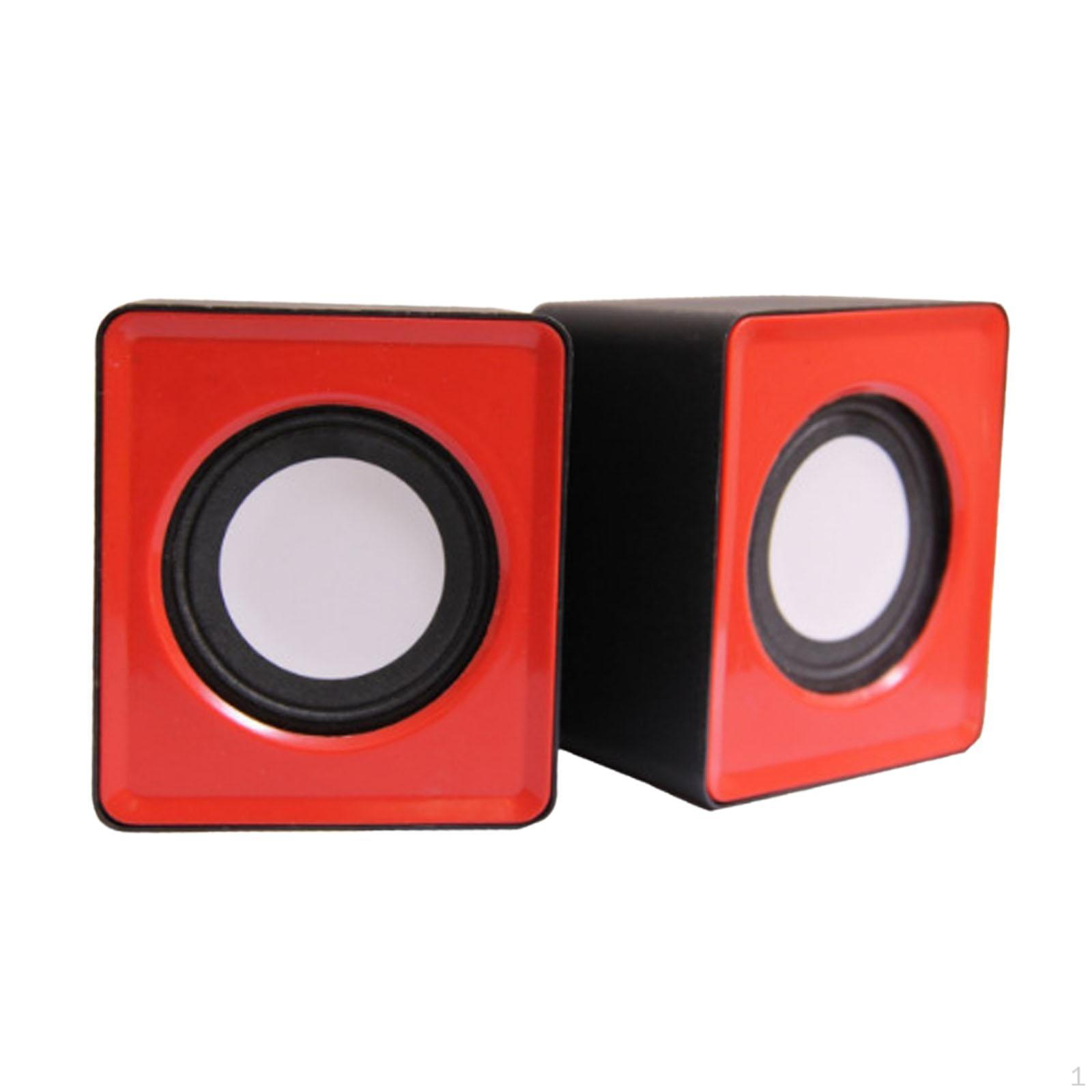 

Компактная настольная акустическая система с настраиваемым регулятором громкости для компьютеров и ноутбуков красный