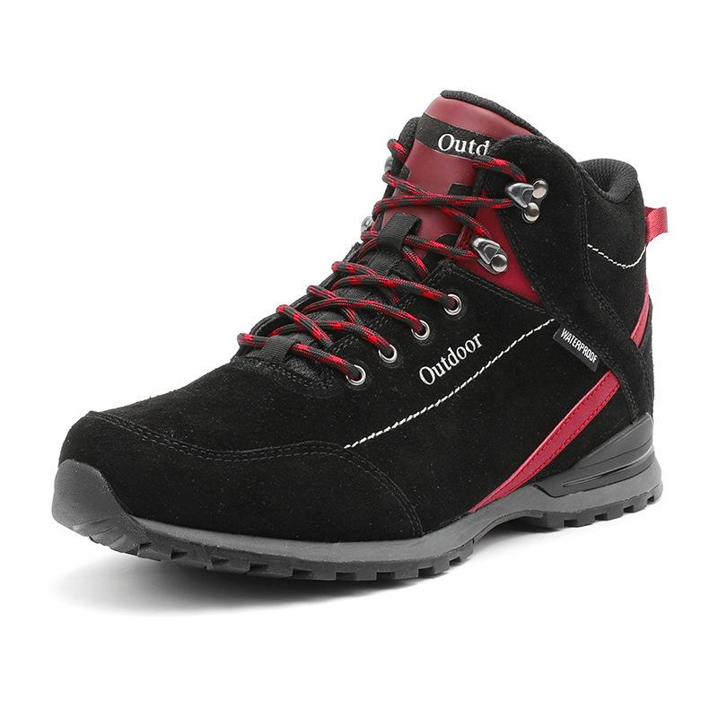 Autumn and winter high-top fashion mountaineering boots, non-slip hiking boots, men's shoes, outdoor off-road tooling boots