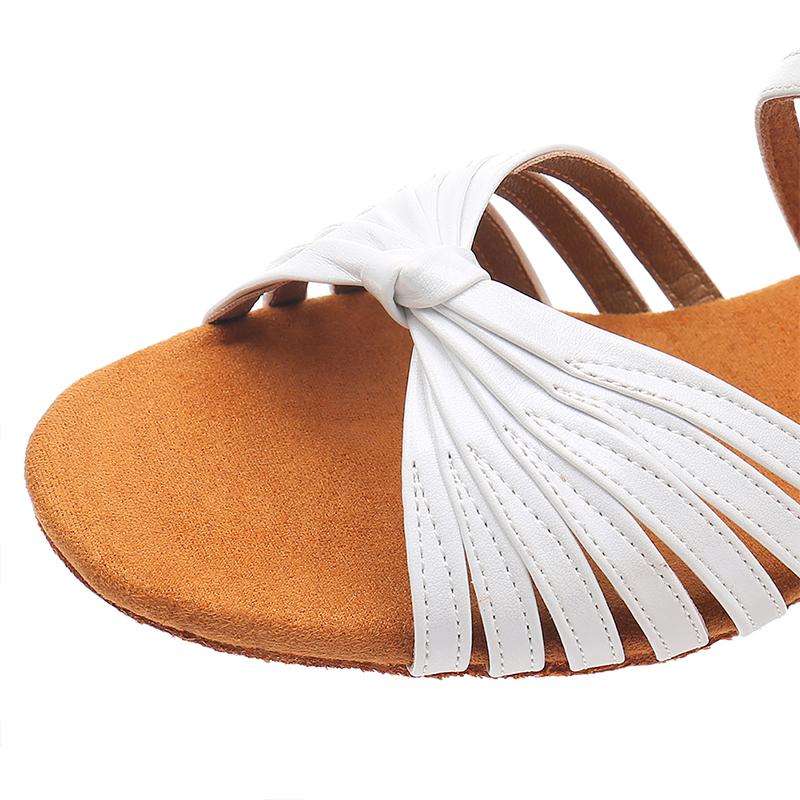 Low Heeled Latin Dance Shoes Leather Latin Waltz Jazz Tango Salsa Indoor Anti Slip Latin Dance Shoes Heel Height 3CM