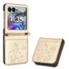 For Motorola Razr 60/50 5G Leather Case Butterfly Flower Imprinted Phone Cover with Strap