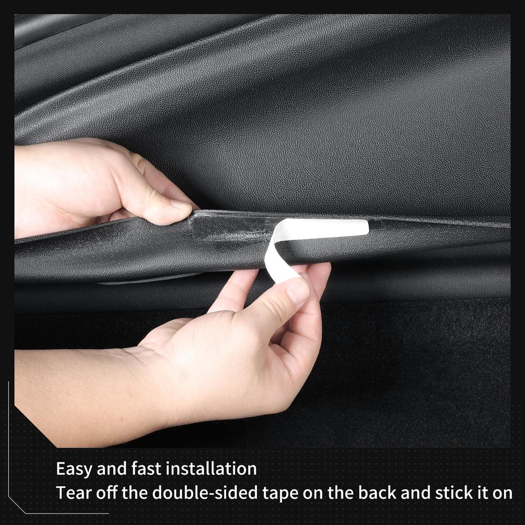 Bakre bagasjeromside sparkebeskyttelse for Tesla Model Y Lansering 2025 2026 Juniper Bil Øvre Lag Dekning Beskyttelsessett 2 stk Svart