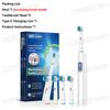 Electric Toothbrush Rechargeable Rotary Cleaning Teeth Brush  With 4 Soft Brush Heads 5 Modes Waterproof IPX7 Adult Toothbrush