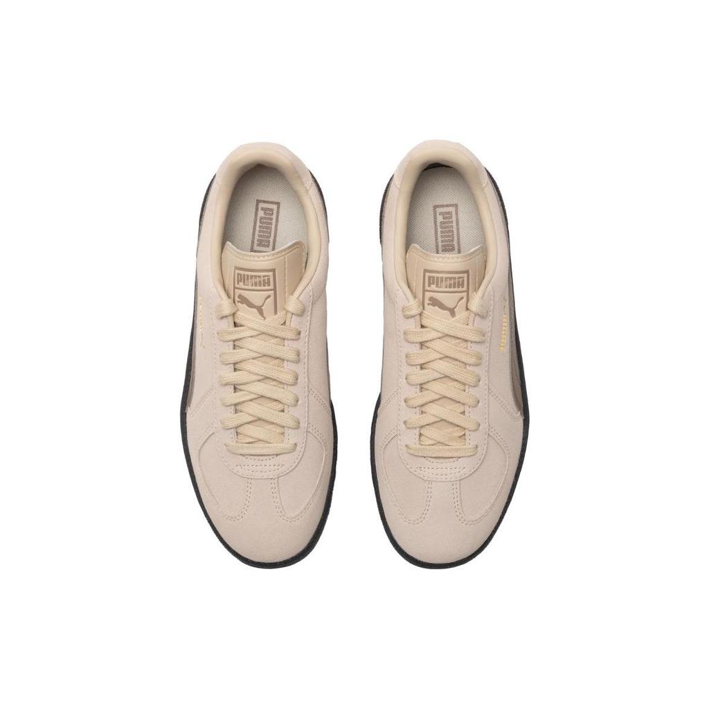 Puma Army Trainer Round Toe Lace-Up Low-Top Sneakers Unisex Sneakers Oatmeal Chocolate 388156-10
