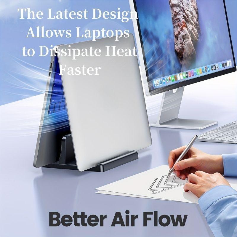 Nastavitelný vertikální stojan na notebook Přenosný držák na notebook Stolní úložný prostor Notebooky Tablet Univerzální držák