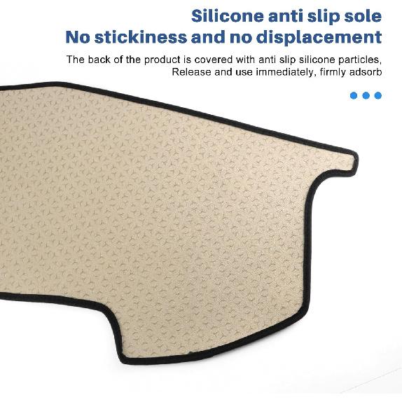 KUNGKIC pro Ford Mustang 2024 2025 Kryt zadní palubní desky Vlastní podložka palubní desky Interiérová koberecová podložka Flanelová sluneční clona Ochranná podložka Příslušenství Protiskluzová