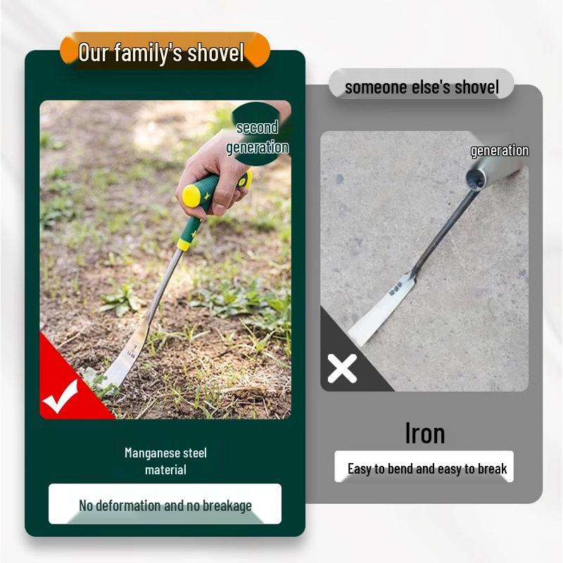 German Manganese Steel Shovel: Ideal for Digging Wild Vegetables, Garlic, Gardening, Weeding, and Planting Flowers.