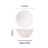 Chinese Ceramic Rice Bowl with Gold Rim