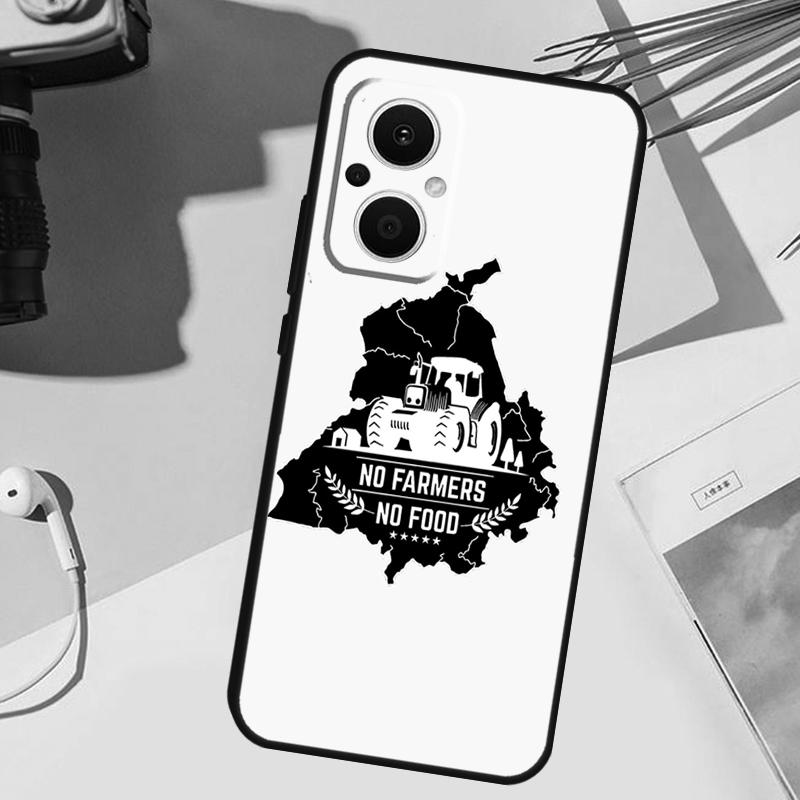 No Farmers No Food Phone Case For OPPO Find X6 X3 Pro X2 Neo X5 Lite Reno 7 3 2Z 4Z 5Z 8T 4 5 6 8 Lite Cover