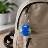 Thickened Metal Ring Crochet Ball Charm Pendant Necklace Plush 1 Pc